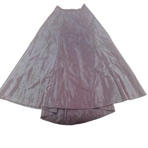 Vintage Express Y2K Iridescent Tafetta Maxi Skirt S/M Metallic Purple Hoco Prom